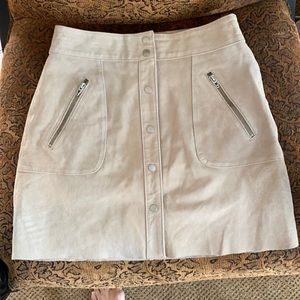 Suede 16.5 inch long natural waist